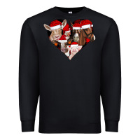 Black farm animals christmas Premium Sweatshirt - CowhideDigitalArt