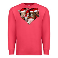 Cardinal farm animals christmas Premium Sweatshirt - CowhideDigitalArt