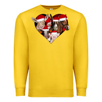 Lemon farm animals christmas Premium Sweatshirt - CowhideDigitalArt