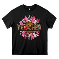 Black western teacher sunflower Heavy Core Tee - NancyCooperArtShop