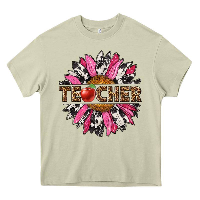 Western Teacher Sunflower Heavy Core Tee by NancyCooperArtShop | Teevron