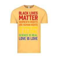 Vintage Mustard Black Lives Matter List Vintage Tee - longCreatives