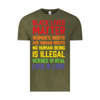 Vintage Olive Black Lives Matter List Vintage Tee - longCreatives