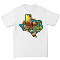 White western texas map with longhorn bull Premium Tee - RanaPortraitStore