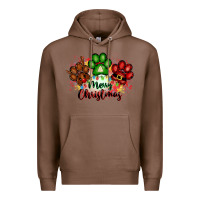 Chestnut merry christmas paws Premium Hoodie - FaDigitalArtStudio