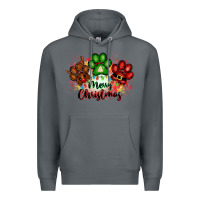 Rock merry christmas paws Premium Hoodie - FaDigitalArtStudio