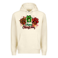 Sandshell merry christmas paws Premium Hoodie - FaDigitalArtStudio