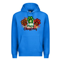 True Royal merry christmas paws Premium Hoodie - FaDigitalArtStudio