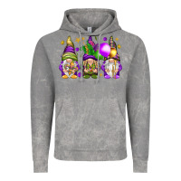 Cloud Rock Mardi Gras gnomes Vintage Hoodie - NancyCooperArtShop