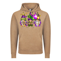 Vintage Coffee Mardi Gras gnomes Vintage Hoodie - NancyCooperArtShop