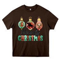 Chocolate Brown howdy christmas Heavy Core Tee - MaliasSmallBusiness