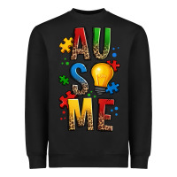 Black ausome autism Heavyweight Sweatshirt - OliviaCreatesArt
