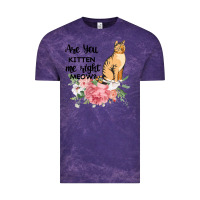 Cloud Purple Are you kitten me right meow Vintage Tee - Bettercallsaul