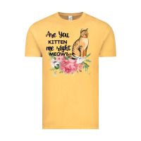 Vintage Mustard Are you kitten me right meow Vintage Tee - Bettercallsaul