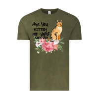 Vintage Olive Are you kitten me right meow Vintage Tee - Bettercallsaul
