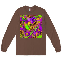 Chestnut Mardi Gras and jester hat seamless pattern Long Sleeve Tee - HowdyJamesFarm