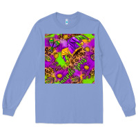 Colony Blue Mardi Gras and jester hat seamless pattern Long Sleeve Tee - HowdyJamesFarm