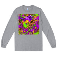 Heather Grey Mardi Gras and jester hat seamless pattern Long Sleeve Tee - HowdyJamesFarm