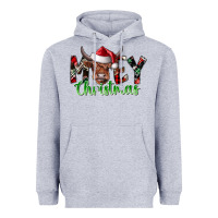 Heather Grey moey Christmas Heavyweight Hoodie - CowhideDigitalArt