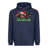 Navy moey Christmas Heavyweight Hoodie - CowhideDigitalArt