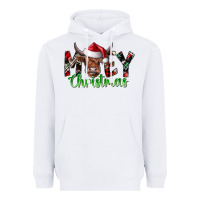 White moey Christmas Heavyweight Hoodie - CowhideDigitalArt