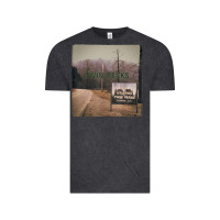 Vintage Black Twin Peaks City Limits Welcome Sign Vintage Vintage Tee - longCreatives