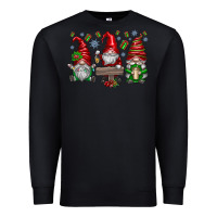 Black christmas gnomes celebration Premium Sweatshirt - CowhideDigitalArt