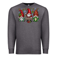 Charcoal Heather christmas gnomes celebration Premium Sweatshirt - CowhideDigitalArt
