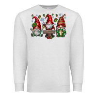 Oatmeal Heather christmas gnomes celebration Premium Sweatshirt - CowhideDigitalArt