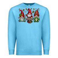 Ocean Blue christmas gnomes celebration Premium Sweatshirt - CowhideDigitalArt