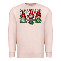 Pale Pink christmas gnomes celebration Premium Sweatshirt - CowhideDigitalArt