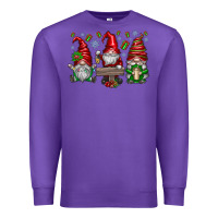 Purple christmas gnomes celebration Premium Sweatshirt - CowhideDigitalArt
