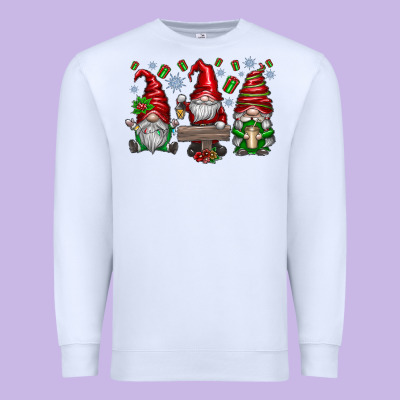 Christmas Gnomes Celebration Premium Sweatshirt Designed By Cowhidedigitalart