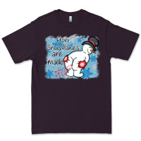 Plum how snowflakes are made winter christmas Premium Tee - MaliasSmallBusiness
