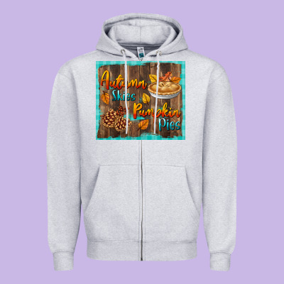 Autumn Skies Pumpkin Pies Tumbler Zipper Hoodie Designed By Bundleandbundleshop