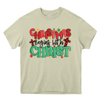 Mossy christmas begins with christ Heavy Core Tee - MaliasSmallBusiness