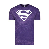 Cloud Purple Supergirl White & Pink Shield Vintage Tee - longCreatives