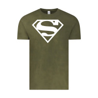 Vintage Olive Supergirl White & Pink Shield Vintage Tee - longCreatives