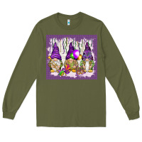 Army Green Mardi Gras carnival with gnomies tumbler Long Sleeve Tee - HowdyJamesFarm