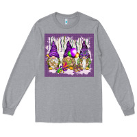 Heather Grey Mardi Gras carnival with gnomies tumbler Long Sleeve Tee - HowdyJamesFarm