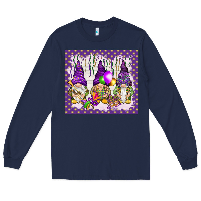 Mardi Gras Carnival With Gnomies Tumbler Long Sleeve Tee by HowdyJamesFarm | Teevron