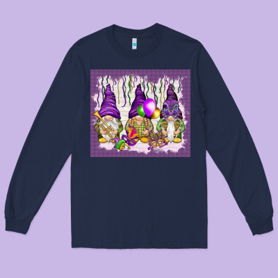 Mardi Gras Carnival With Gnomies Tumbler Long Sleeve Tee Designed By Howdyjamesfarm