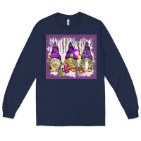 Navy Mardi Gras carnival with gnomies tumbler Long Sleeve Tee - HowdyJamesFarm
