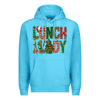 Ocean Blue Lunch Lady Christmas Premium Hoodie - BundleAndBundleShop