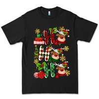 Black ho ho ho reindeer Premium Tee - MaliasSmallBusiness