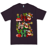 Plum ho ho ho reindeer Premium Tee - MaliasSmallBusiness