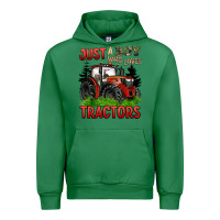 Emerald just a boy who loves tractors red tractor Urban Hoodie - BarkalooDesign