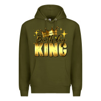 Army Green birthday king Premium Hoodie - RanaPortraitStore