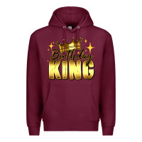Burgundy birthday king Premium Hoodie - RanaPortraitStore