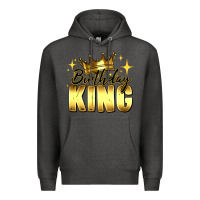 Charcoal Heather birthday king Premium Hoodie - RanaPortraitStore